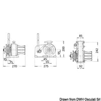 Italwinch Giglio manual windlass gypsy 8 mm