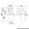 Italwinch Obi windlass 700 W - 12 V without drum 8 mm gypsy