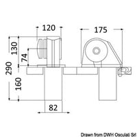 Italwinch Obi windlass 700 W - 12 V without drum 6 mm gypsy