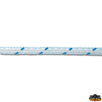 Double braided polyester rope for anchor white colour blue tracer thread Trem T1004010