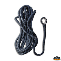 Double braided spliced mooring rope high tenacity blue color Trem F4720213