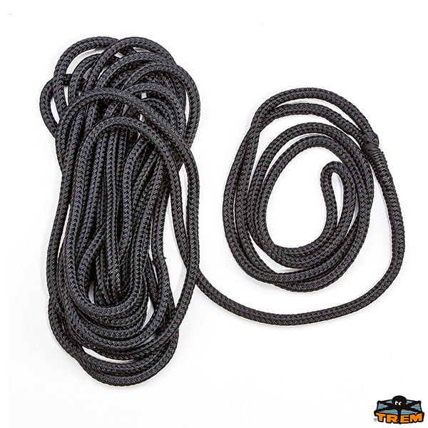 Spliced braided rope high tenacity with eye black color Trem F4614009