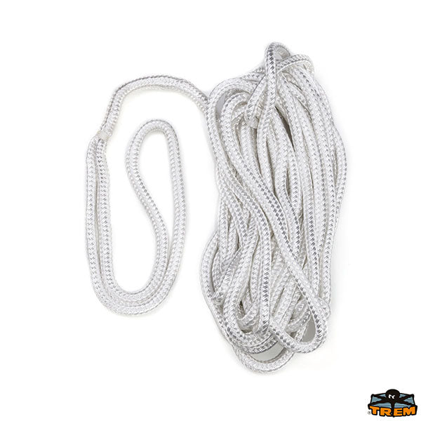 Spliced braided rope high tenacity with eye white color Trem F4518012