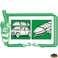 Adjustable polyester belt with self-blocking buckle with end hooks in galvanised steel length 120-515 cm - Breaking load 2000 kg [C1538515]