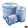 Marina special shock cord white color blue navy threads diameter 6 mm reel 100 mt - Ø mm 6 - Coil 2.7 kg - Color White FS blue [C1006000]
