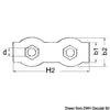 SS double clamp 6 mm