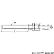 SS terminal for tensioners Ø 4 mm