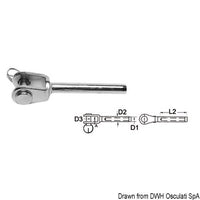 Fork terminal AISI 316 Ø 6 mm