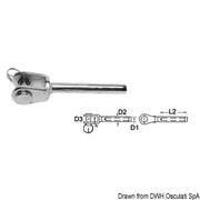 Fork terminal AISI 316 Ø 3 mm