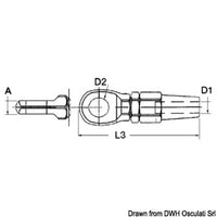 SS eyelet terminal Ø 4 mm
