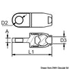 Eye terminal for textile rig Ø 4 mm