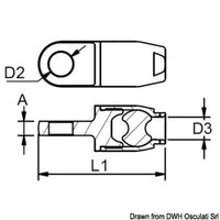 Eye terminal for textile rig Ø 4 mm