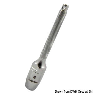 Threaded terminal for Ø 6 mm rope