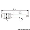 Threaded terminal for Ø 4 mm rope