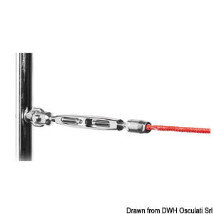 Turnbuckle w/chromed open cage Ø 4mm