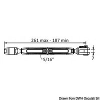 Turnbuckle w/chromed open cage Ø 4mm
