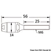 Threaded terminal for textile Ø 4 mm