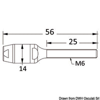 Threaded terminal for textile Ø 4 mm