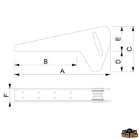 Bow roller 380 mm - A mm 380 - B mm 260 - C mm 195 - D mm85 - And mm								

								110 - F mm 67 - For anchors max 10 kg - Roller N3510107 [N3510380]