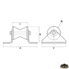 Platform bow roller  - Sandblasted model - A mm 190 - B mm 160 - C mm76 - L mm								

								135 - Ø 75mm - Roller N3510115 [N3560004]