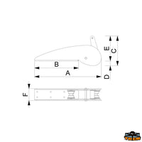 Bow roller for anchors type «Bruce» - «CQR» equivalent to CAN MF7302 - A mm 440 - B mm 329 - C mm 211 - D mm20 - And mm								

								191 - F mm 70 [N3530173]