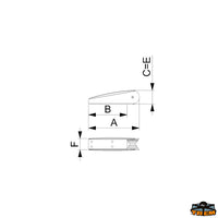 Universal bow roller suitable for all types of light anchors equivalent to CAN MS7003 - A mm 245 - B mm 186 - C mm 66 - D mm- [N3530703]