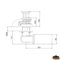 Windlass Italwinch Smart 12V 700W chain 8 mm without drum - Max shooting capacity 300 kg - Working load 100 kg - Recovery speed m/min 25 - Ø top mm12 [N6812708]