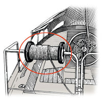 Line drum reel made of reinforced plastic