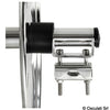 Line drum reel made of polished stainless steel