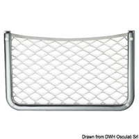 Object holder net with chromed brass frame