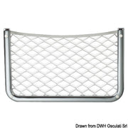 Object holder net with chromed brass frame