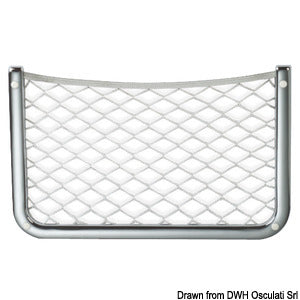 Object holder net with chromed brass frame