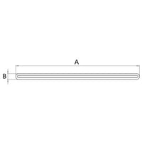 Deluxe rubbing strake w/studs 500 mm
