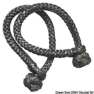 Soft shackle in black Dyneema - 9 mm