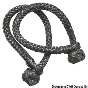 Soft shackle in black Dyneema - 6 mm