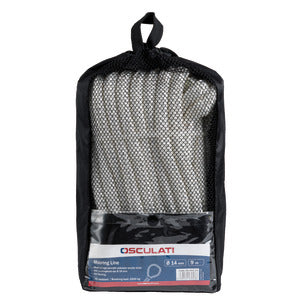 Mooring line with eye white 16 mm x 11 m