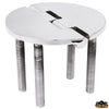 AISI 316 stainless steel hinge 65x65 mm. round with pins Trem M3565565