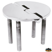AISI 316 stainless steel hinge 65x65 mm. round with pins Trem M3565565