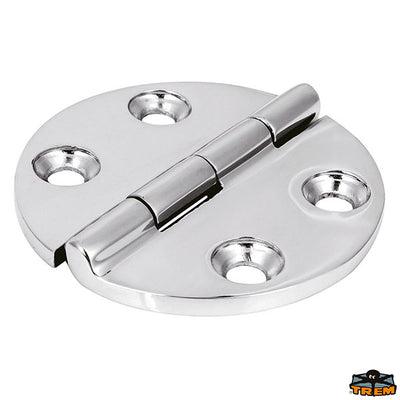 AISI 316 stainless steel hinge  65x65 mm round Trem M3565365