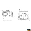 AISI 316 stainless steel hinge 70x40 mm. - Thickness 4 mm - Reversed model - Dimensions 70x40 mm [M3570140]