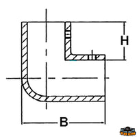 90° pulpit joint diameter 22 mm - Ø Tube mm 22 - B mm 49 - H mm 23 [N4222076]