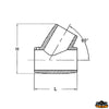 T 60° pulpit joint diameter 25 mm - Ø Tube mm 25 - L mm 55 - H mm 65 [N4225062]