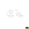 Central connector for handrails diameter 25 mm - Ø mm 25 - A mm 42 - B mm 29 - H mm38 [N4225041]