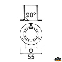 90° round base diameter 25 mm - Ø mm 25 [N4225055]