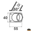 60° rectangular base diameter 25 mm - Ø mm 25 [N4225058]