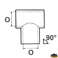 T 90° pulpit joint diameter 25 mm - Ø mm 25 [N4225073]