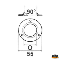 90° round base diameter 22 mm - Ø mm 22 - 90° inclination [N4222096]