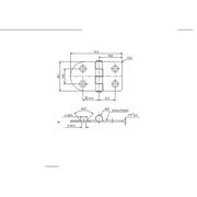 AISI 316 stainless steel hinge 67x38 mm Trem M3567138