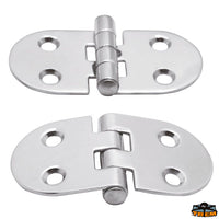 AISI 316 stainless steel hinge 74x40 mm - Dimensions 74x40 mm - Thickness 2mm - Reversed model [M3552571]