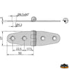 AISI 316 stainless steel hinge 100x27 mm Trem M3502720